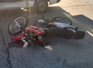 MOTOCICLISTA CON LESIONES GRAVES EN ACCIDENTE EN BARRIO SAN MARTÍN