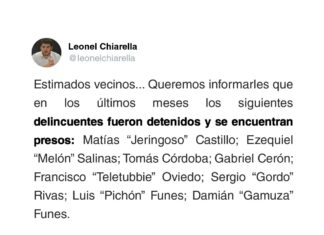 Delincuentes denunciados por el intendente Chiarella y el senador Enrico terminaron presos