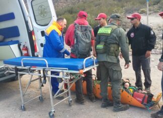 Mendoza: Turista holandés sufrió una fractura mientras escalaba cerca de la cascada del Ángel