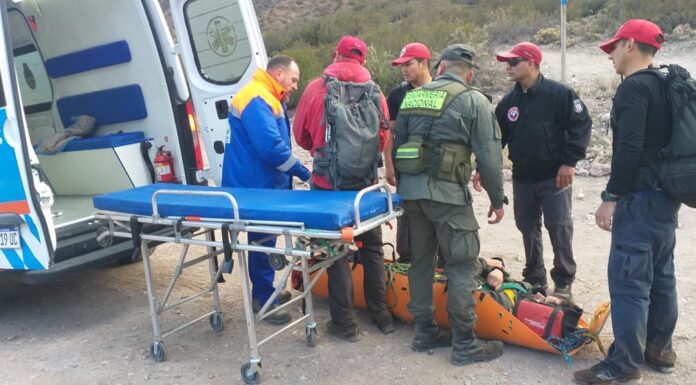 Mendoza: Turista holandés sufrió una fractura mientras escalaba cerca de la cascada del Ángel