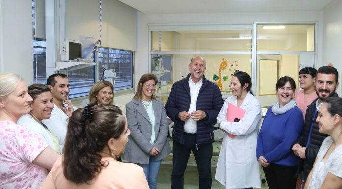 Perotti y Martorano recorrieron la nueva terapia intensiva pediátrica del Hospital Regional A Gutiérrez de Venado Tuerto