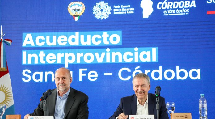 Perotti Y Schiaretti firmarán en Arabia Saudita financiamiento para un nuevo tramo del Acueducto Santa Fe – Córdoba