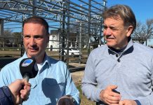 El ministro Enrico anunció la iluminación de la ruta 93 en el ingreso a Firmat