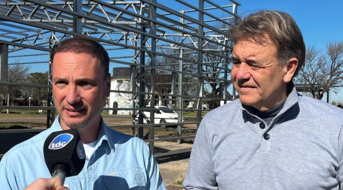 El ministro Enrico anunció la iluminación de la ruta 93 en el ingreso a Firmat